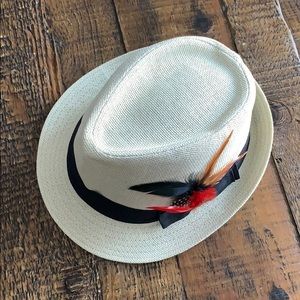 Paper Hat with Feather Detail